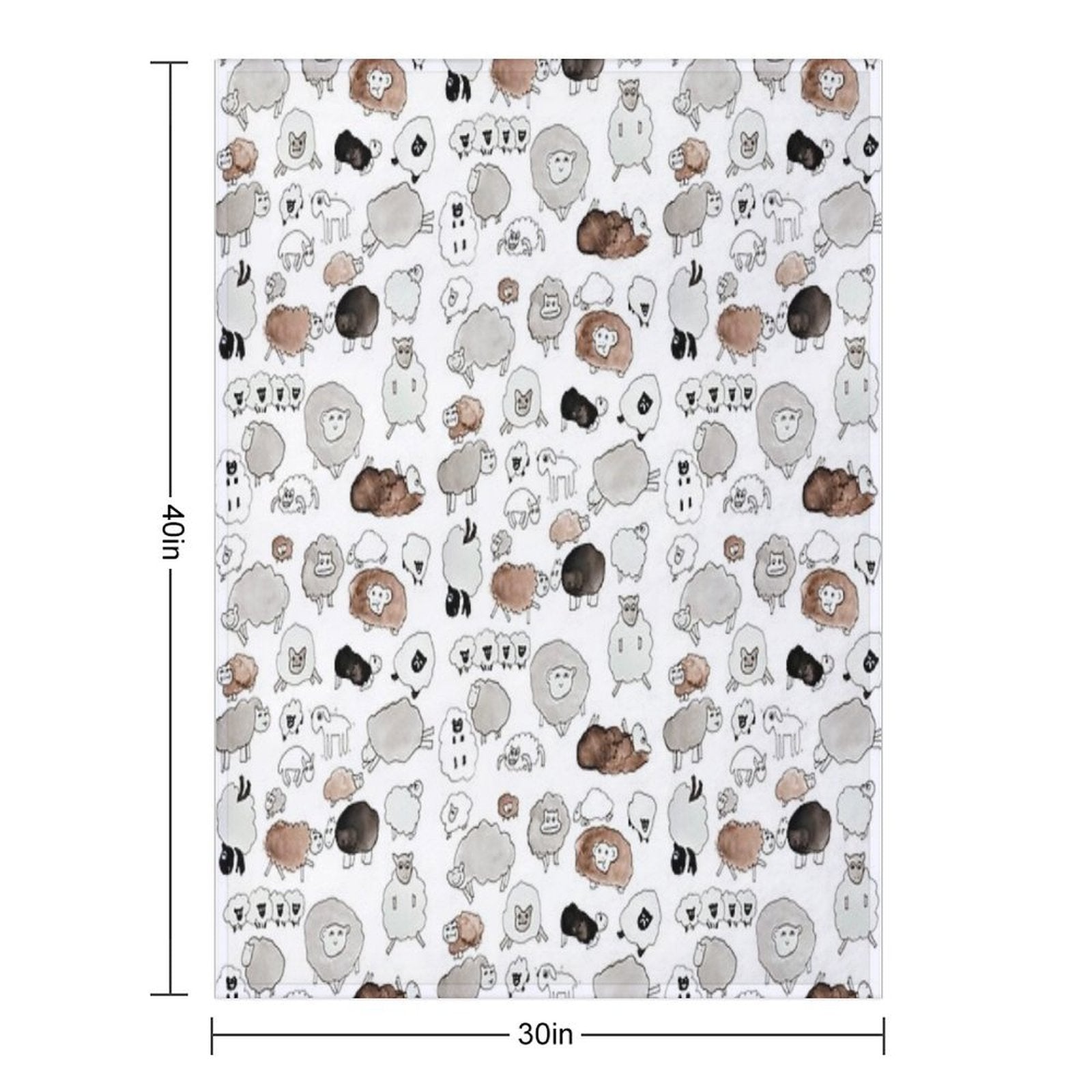 Sheep Travel-friendly Throw Blanket