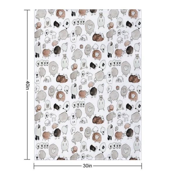Sheep Travel-friendly Throw Blanket