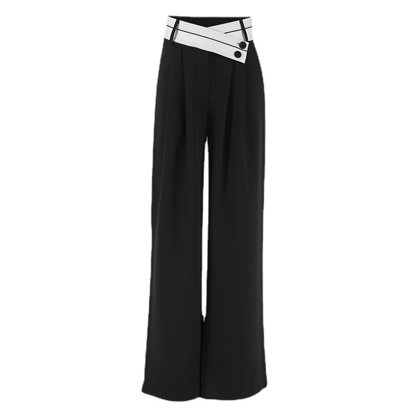 Niche Design Pants Casual Pants Autumn/Winter Versatile Wide Leg Pants Western Pants