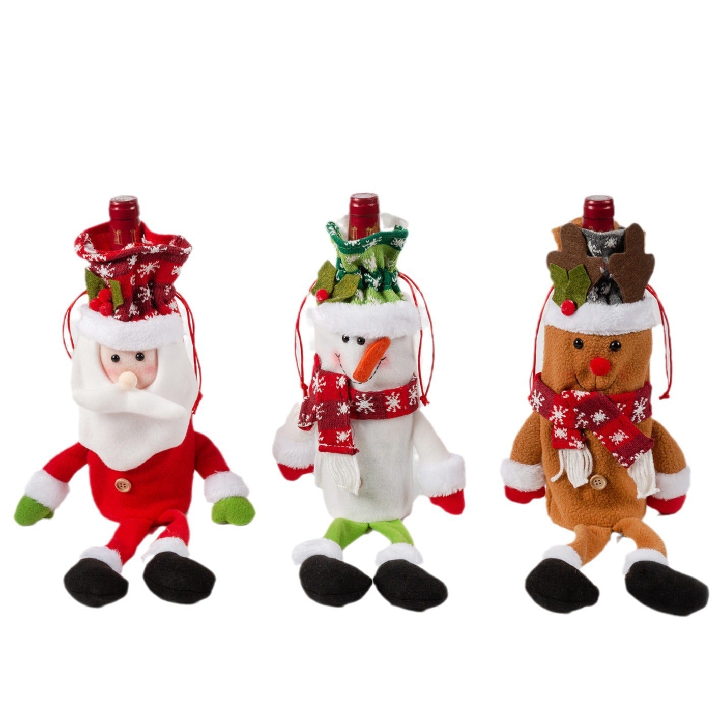 Cartoon Long Leg Elderly Wine Set Creative Christmas Decorations Decoration Home Table Wine Bottle Set