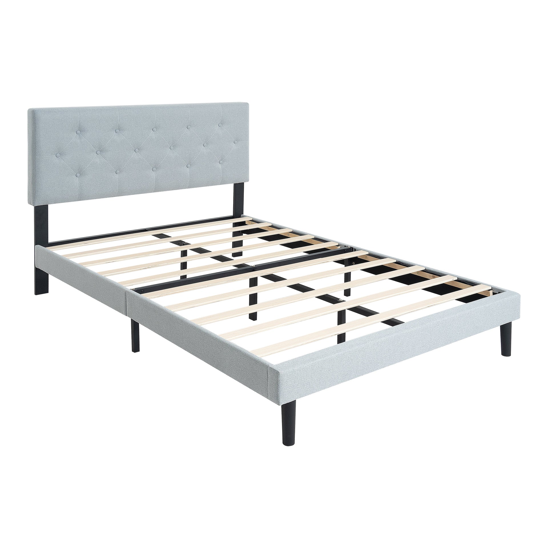 Twin Size Upholstered Platform Bed Frame