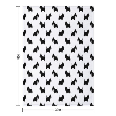Scottish Terrier Silhouette(s) Black Scottie Dog Premium Throw Blanket