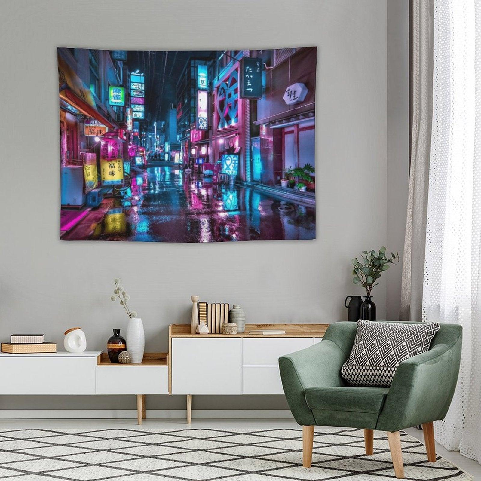 Tokyo at Night - Shimbashi Tapestry