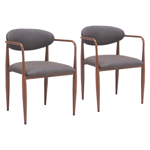 Zuo Modern Zens Dining Chair (Set of 2) Truffle Gray