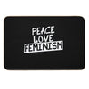 Peace Love Feminism Bath Mat