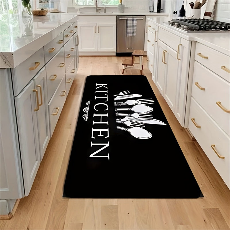 Black Tableware Mat - 1 Piece Kitchen, Bathroom, Living Room, Bedroom, and Entrance Common Carpet DSers Fulfillment
