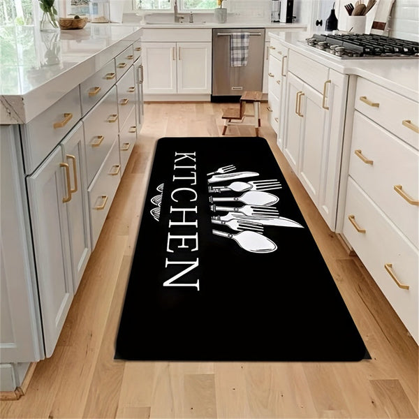 Black Tableware Mat - 1 Piece Kitchen, Bathroom, Living Room, Bedroom, and Entrance Common Carpet DSers Fulfillment