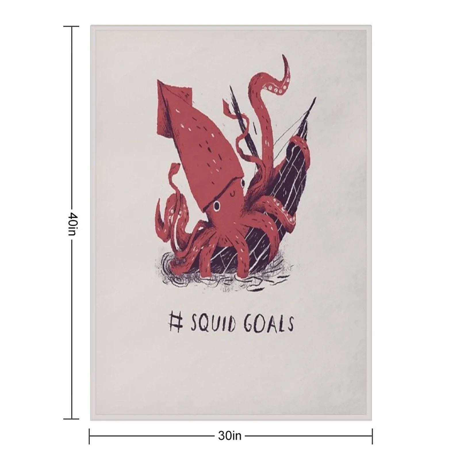 Squid Goals Throw Blanket