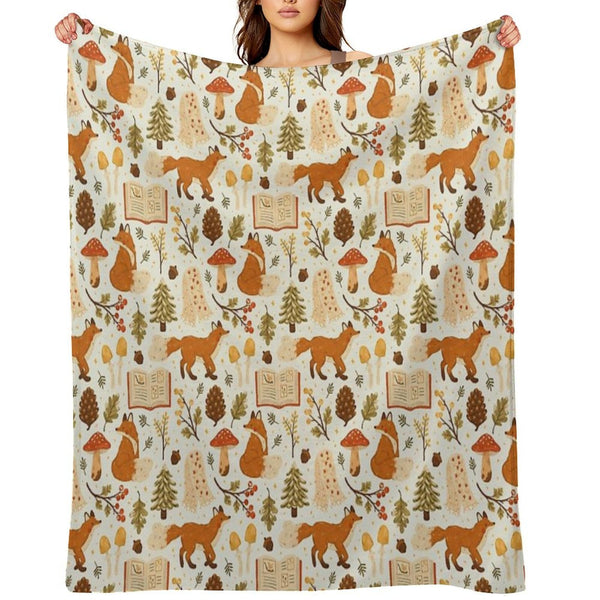 Cozy Winter Woodland All-season Throw Blanket