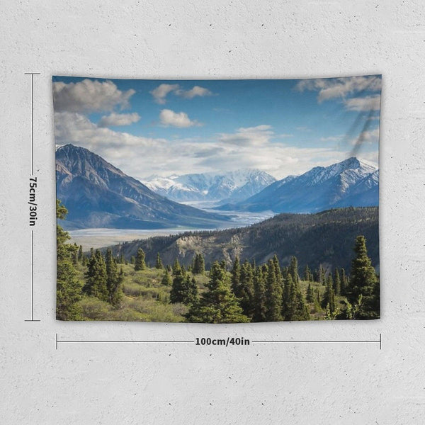 Forest Mountains River National Park Nature Photography Wall Art Tapestry