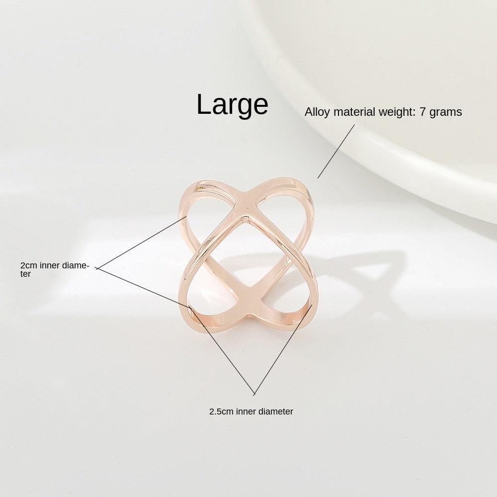 Creative Rice King Star Gold-Plated Scarf Buckle Multi-Purpose X Cross Hollow Smooth Surface Scarf Square Shawl Buckle
