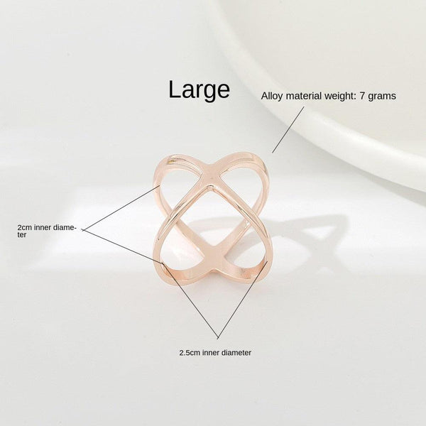 Creative Rice King Star Gold-Plated Scarf Buckle Multi-Purpose X Cross Hollow Smooth Surface Scarf Square Shawl Buckle