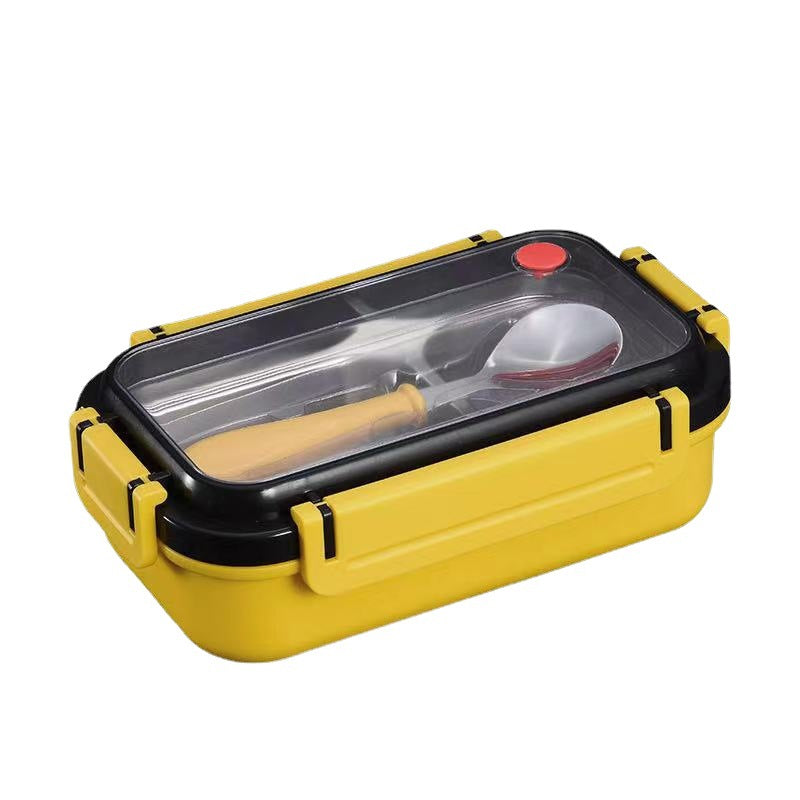 Simple and stylish portable stainless steel heat preservation and anti-scalding partition lunch box