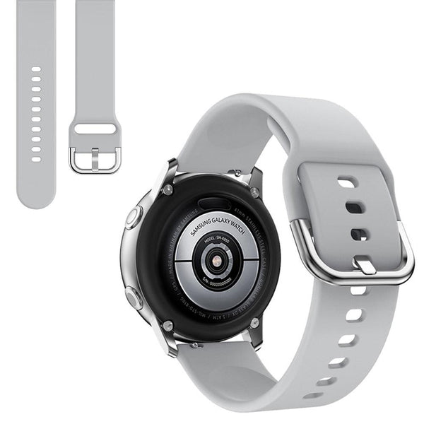 Suitable for Samsung Galaxy Watch Active2 Solid Color Silicone Strap 20/22mm Universal Strap