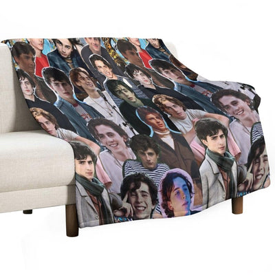 Collage Saint Timothee Chalamet Compact Throw Blanket