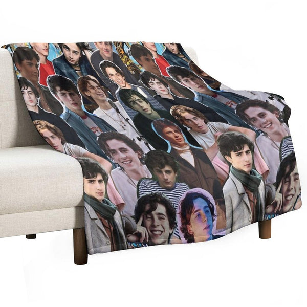 Collage Saint Timothee Chalamet Compact Throw Blanket