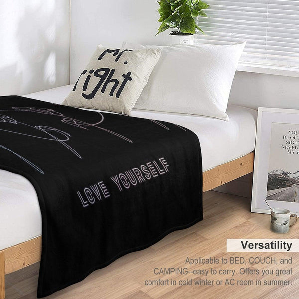 BTS LOVE YOURSELF FLOWER #1 Throw Blanket