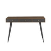 Mid Century Desk , Modern Writing Study Desk with Drawers, Multifunctional Home Office Computer Desk Walnut+Dark Grey