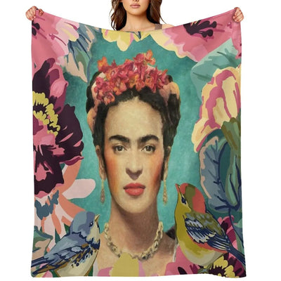 Frida Kahlo V Throw Blanket