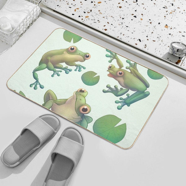 Tree Frog Pattern Bath Mat