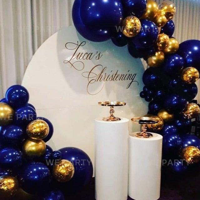 85pcs Navy Blue Gold Balloons Garland Arch Kit Perfect Sequins Balloons For Baby Shower Wedding Birthday Party Decor Bridal showers Office Party Gender Reveals