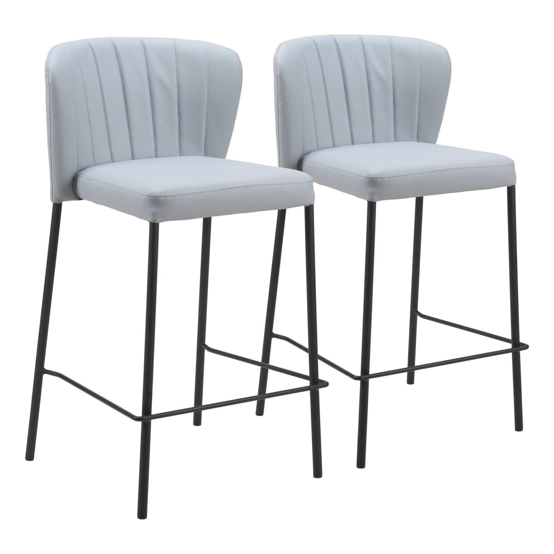 Linz Counter Stool (Set of 2) Gray