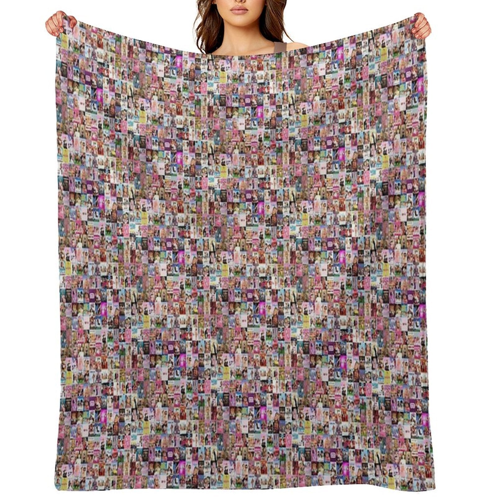 Mixed Girlie Movie Montage Shrink-resistant Throw Blanket
