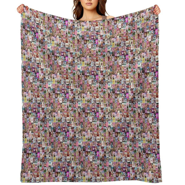 Mixed Girlie Movie Montage Shrink-resistant Throw Blanket