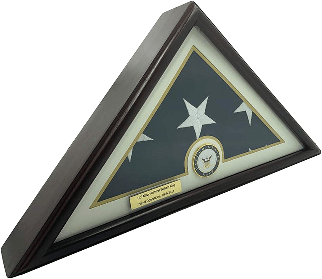 5x9 Burial/Funeral/Veteran Flag Elegant Display Case.