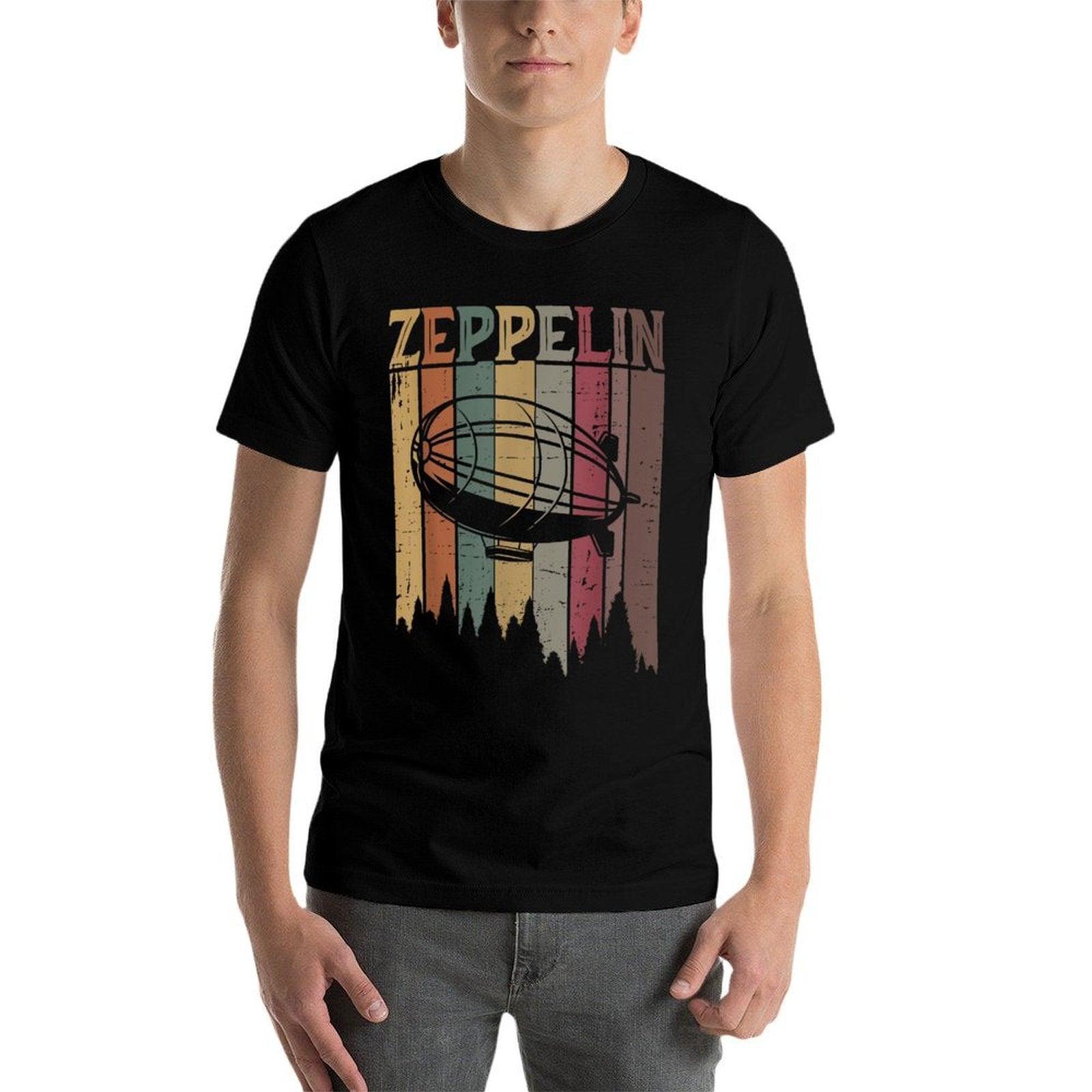 Retro Zeppelin 70s 80s Dirigible Airship Zepelin Zepplin  Breathable T-Shirt