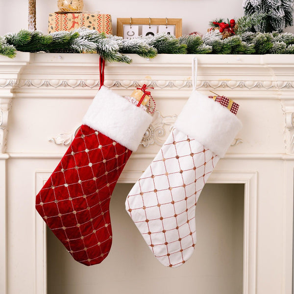 Christmas decoration supplies, high-end Christmas socks, red Christmas stockings, gift bags, tree hanging gift socks