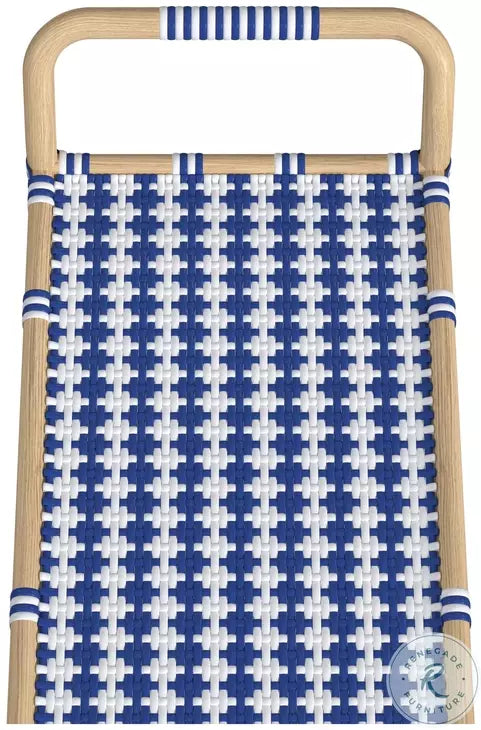 Ventana Blue And White Bar Cart