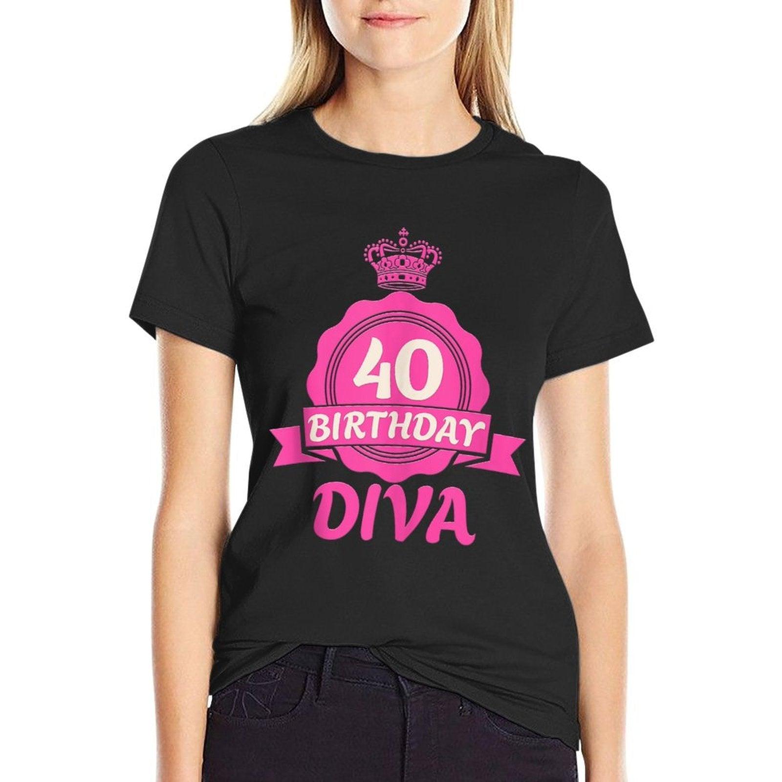40th Birthday 40 BIRTHDAY DIVA 40 Years Women  Classic T-Shirt