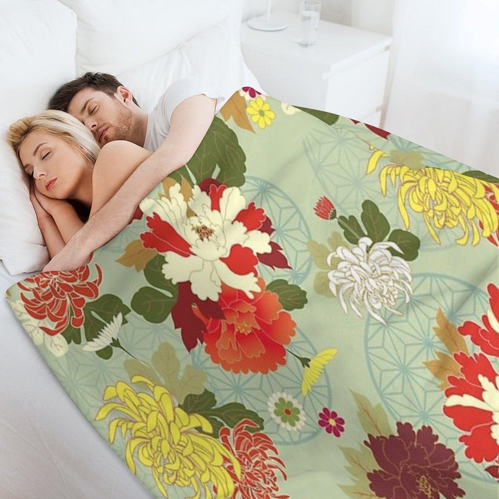 Peony 2 Throw Blanket