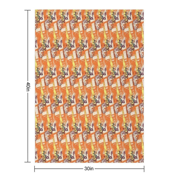 Abstract Flower Pattern Throw Blanket