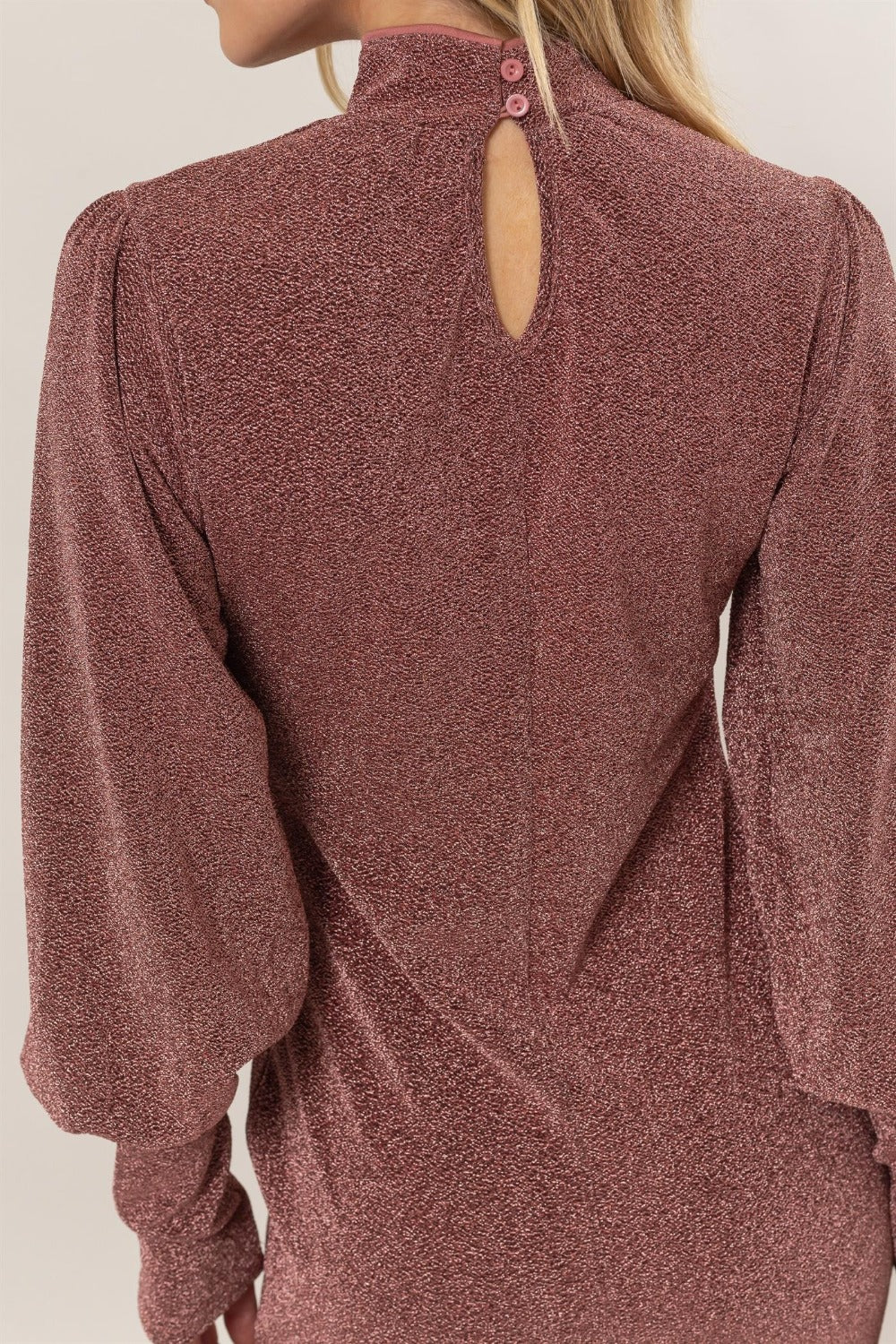 Glitter Mock Neck Long Sleeve Mini Dress – Sparkling Mock Neck Dress, Elegant, Flattering, Glitter Knit Dress, Elegant Mini Dress, Long Sleeve Party Dress, Statement Evening Dress