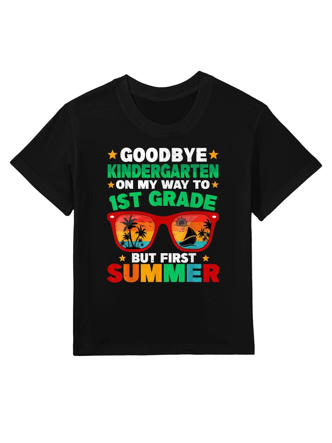 Goodbye Kindergarten First Summer Graduation Last Day Boys Kids T-Shirt