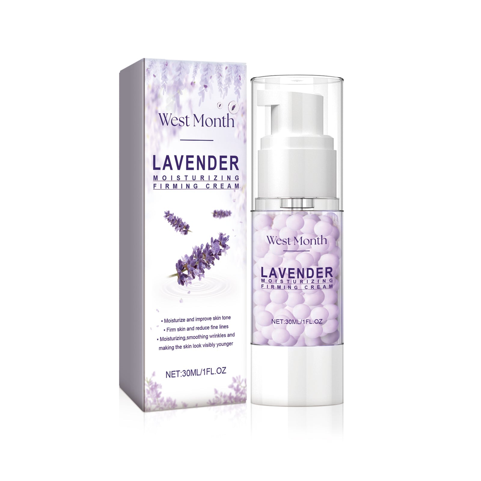 Lavender Moisturizing Firming Cream, Facial Repair Hydrating And Moisturizing Fine Line Reducing Essence Cream