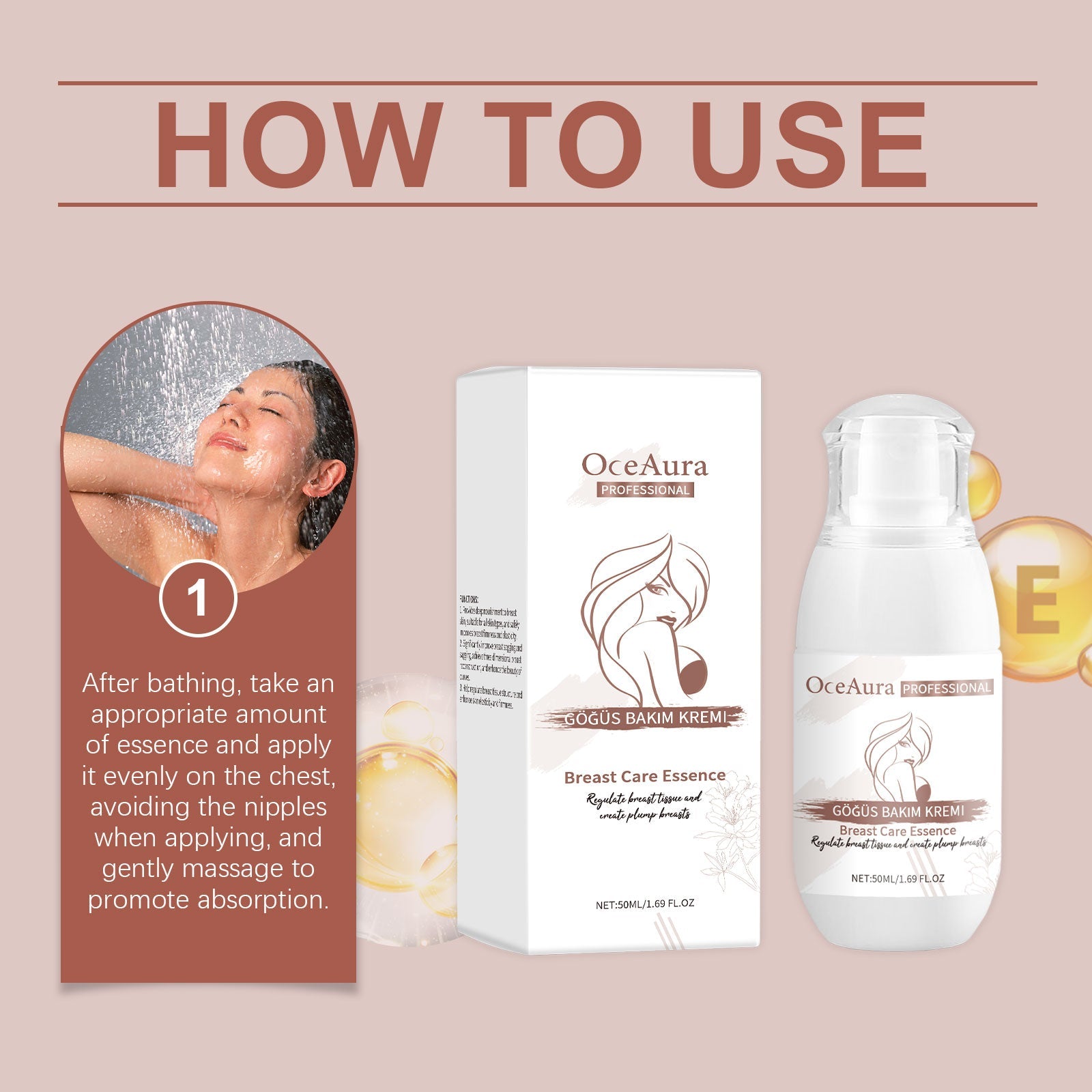 Breast Care Serum Hydrating Moisturizing Gentle Moisturizing Skin Care Breast Massage Treatment Essence