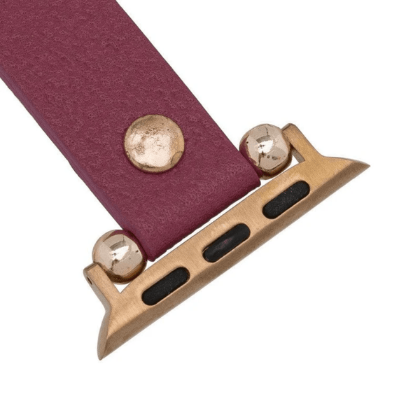 Apple Watch Magenta Leather Strap - Detroit