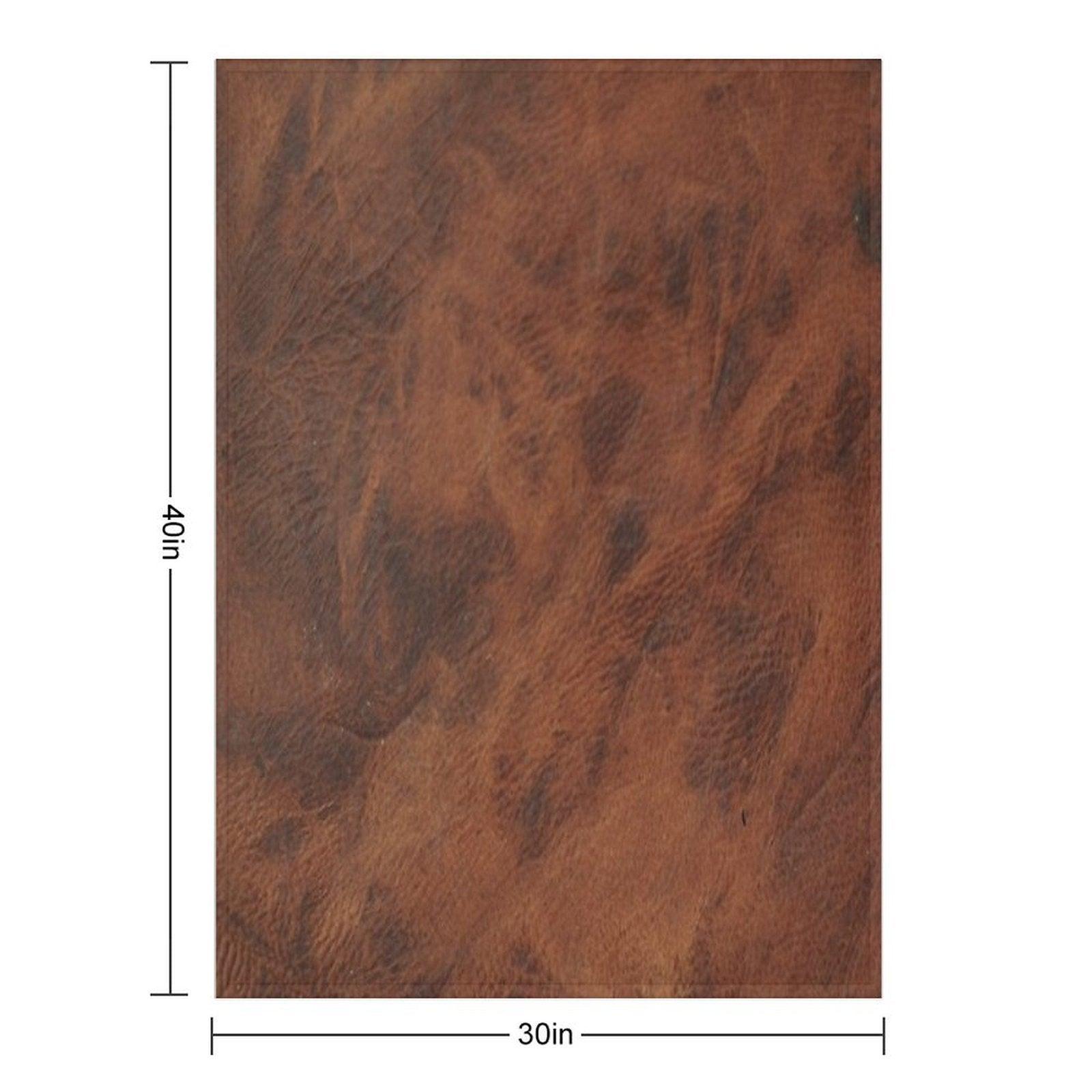 Leather Clouded Pattern Dark Throw Blanket