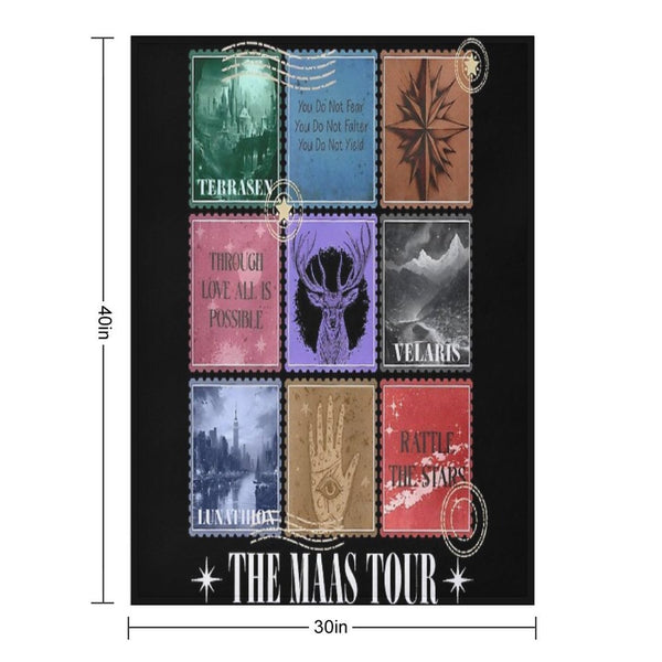 Maas Eras Tour, The Maas Tour Tee, A-C-O-T-A-R Durable Throw Blanket