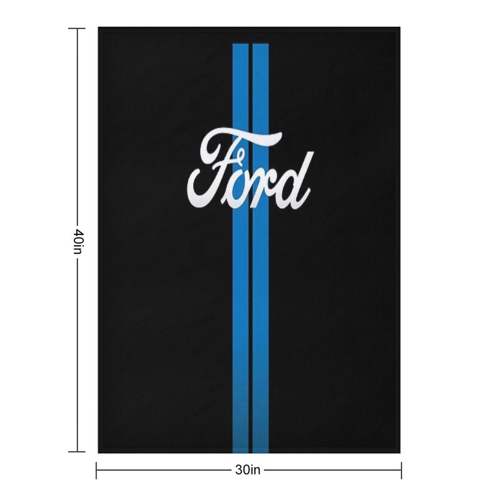 Retro Ford Stripes Throw Blanket
