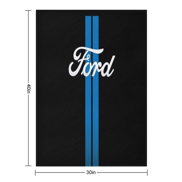 Retro Ford Stripes Throw Blanket