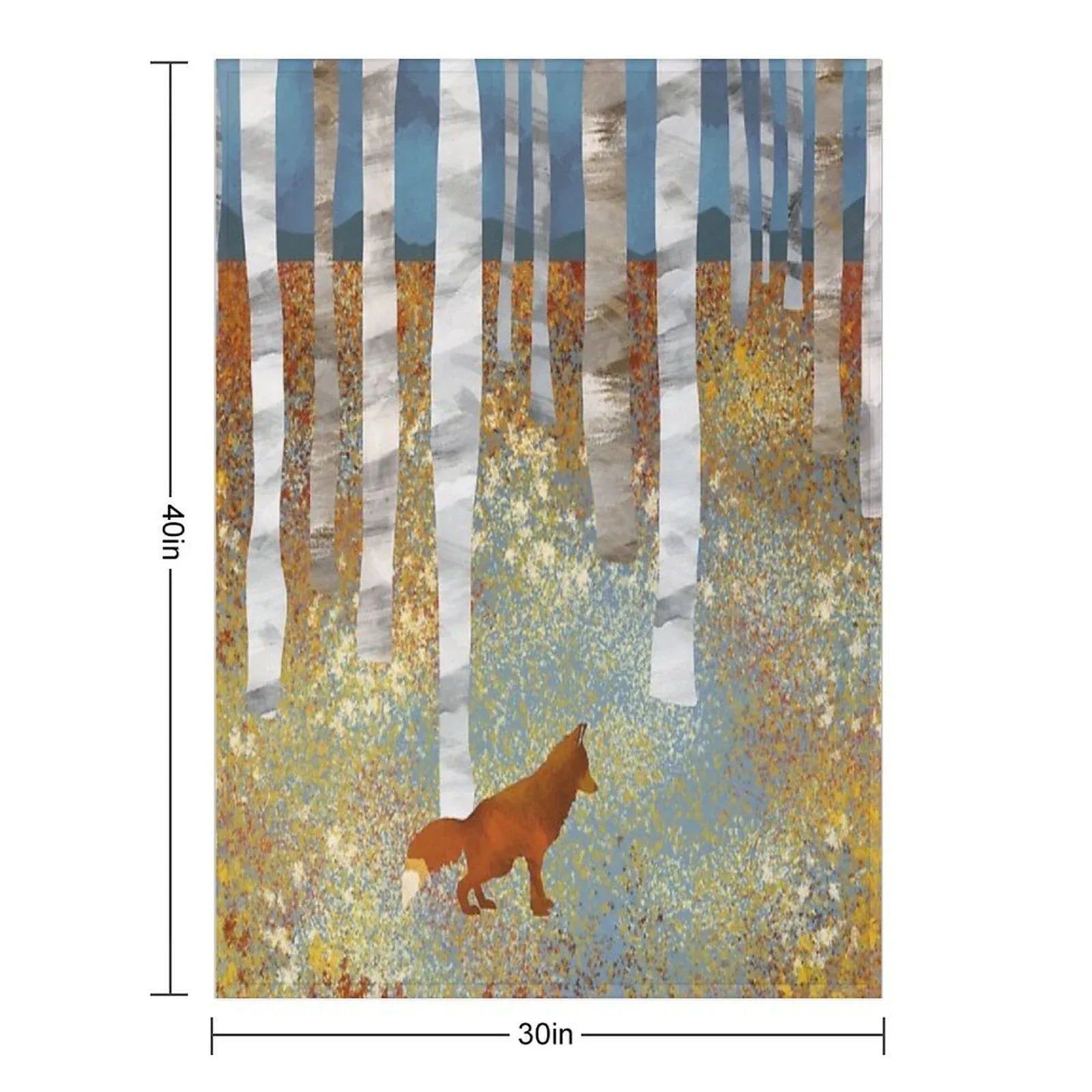 Autumn Fox Throw Blanket