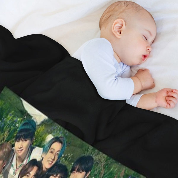 BTS Group Sign Travel-friendly Throw Blanket