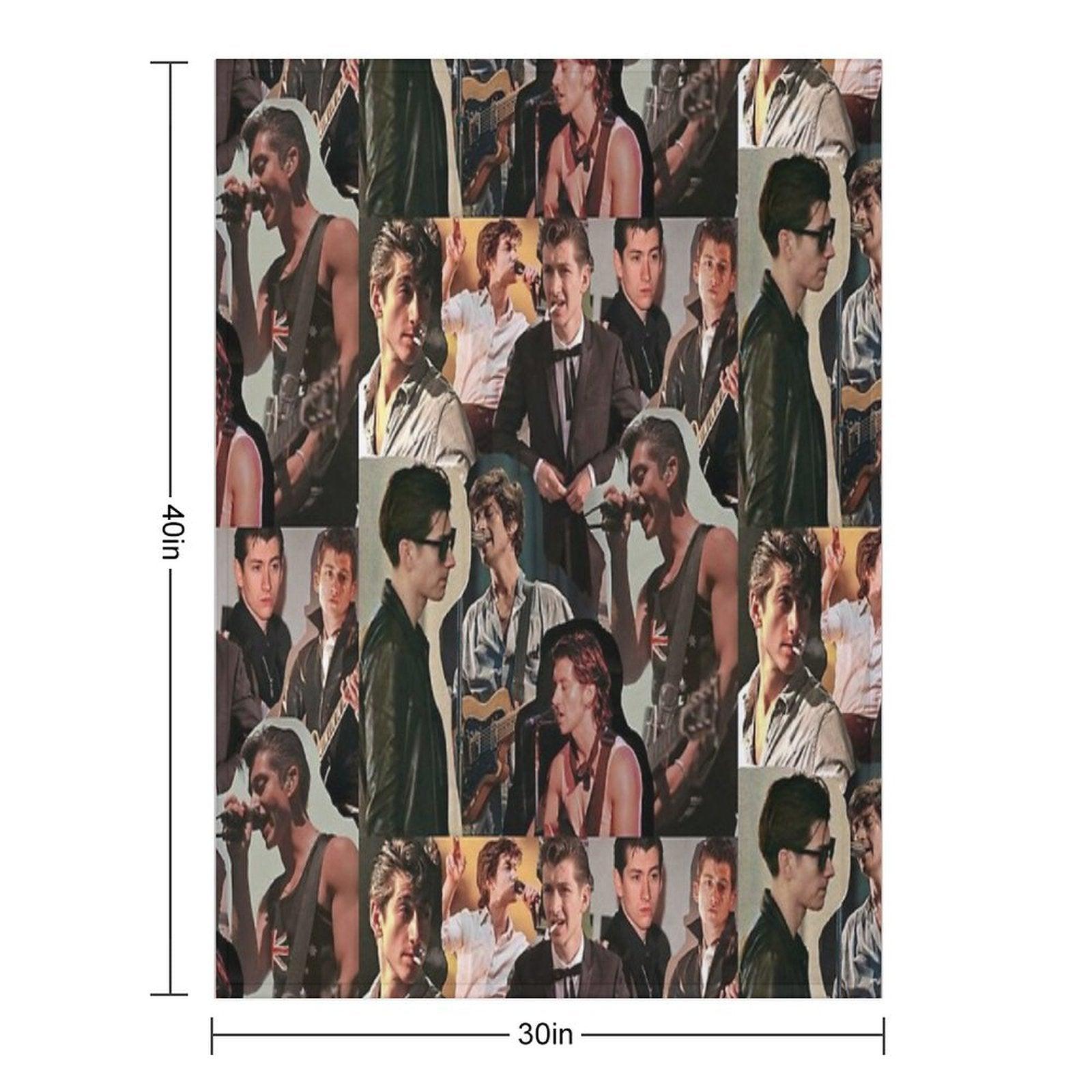 Alex Turner Arctic Monkeys Collage Throw Blanket