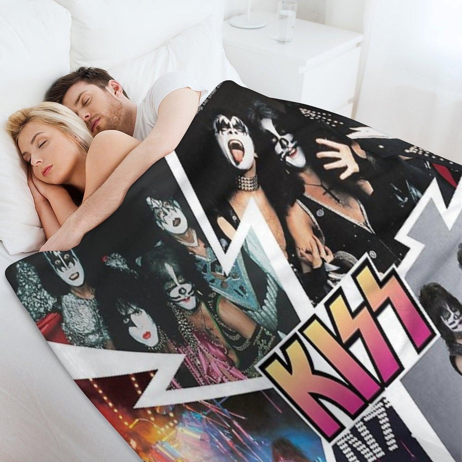 KISS Collage Throw Blanket