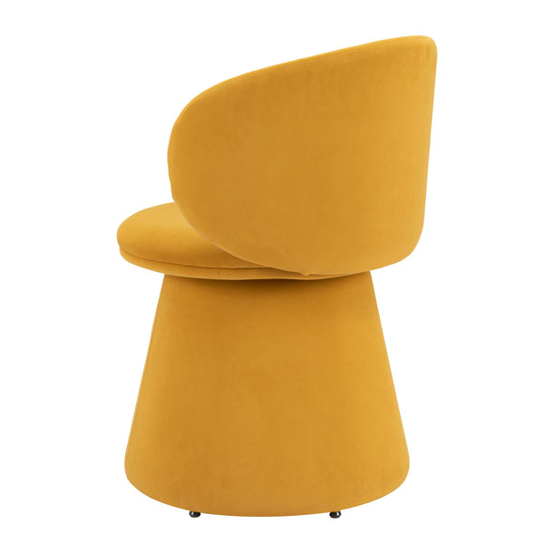Oblic Swivel Dining Chair Orange