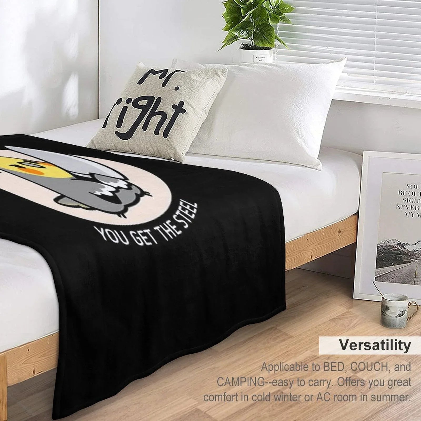 MESS WITH 'TIEL YOU GET THE STEEL Throw Blanket